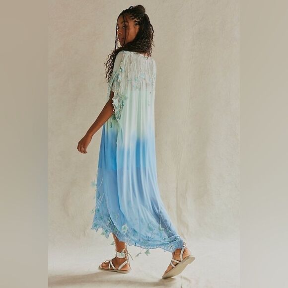 Free People Esme Embellished Maxi Dress Stars Celestial/ size XS - Picture 2 of 9